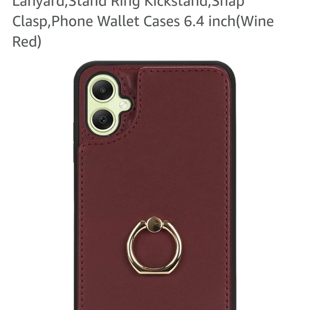 Red Slim Fit Phone Case with 360° Rotating Ring Holder